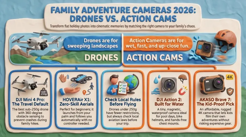Best Drones & Action Cameras for Families (2026 Guide)