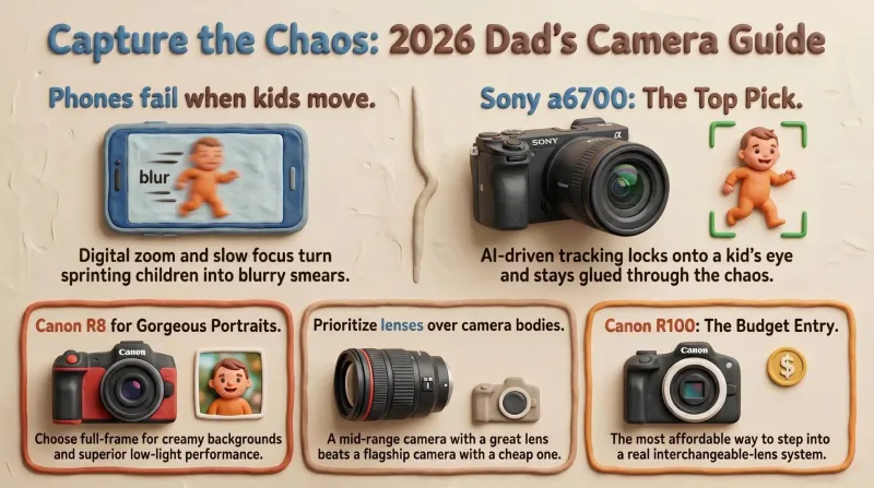 Best Mirrorless Cameras for Dads (2026 Buyer's Guide)