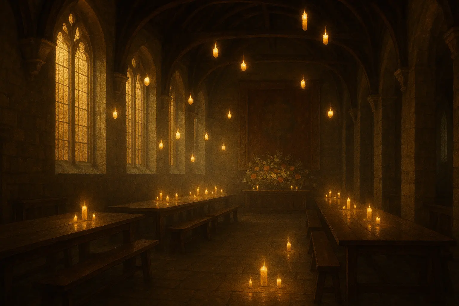 Harry Potter and the Deathly Hallows Part 2: The Battle The Battle of Hogwarts raging around the castle in Deathly Hallows Part 2 (2011)
