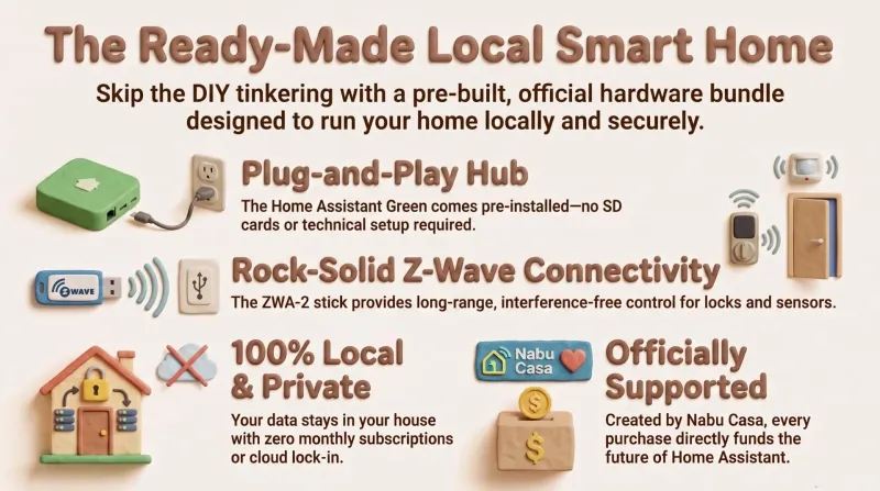 Home Assistant Green + Connect ZWA-2: The Ready-Made Local Smart Home