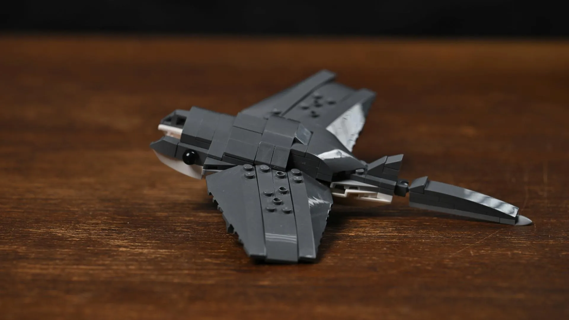LEGO Creator 3-in-1 Fierce Shark (31381) The manta ray alternate build of the LEGO Creator Fierce Shark (31381) set, photographed on a wooden table