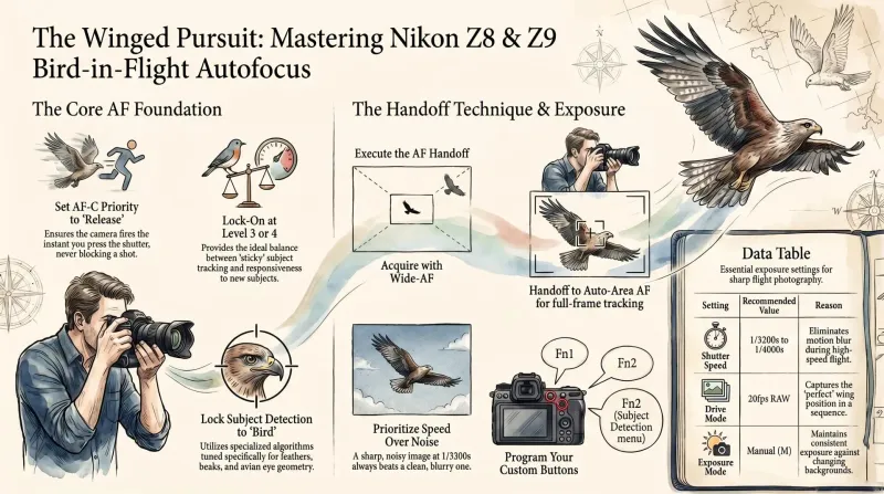Nikon Z8 & Z9 Bird-in-Flight AF Settings: The Complete Setup Guide