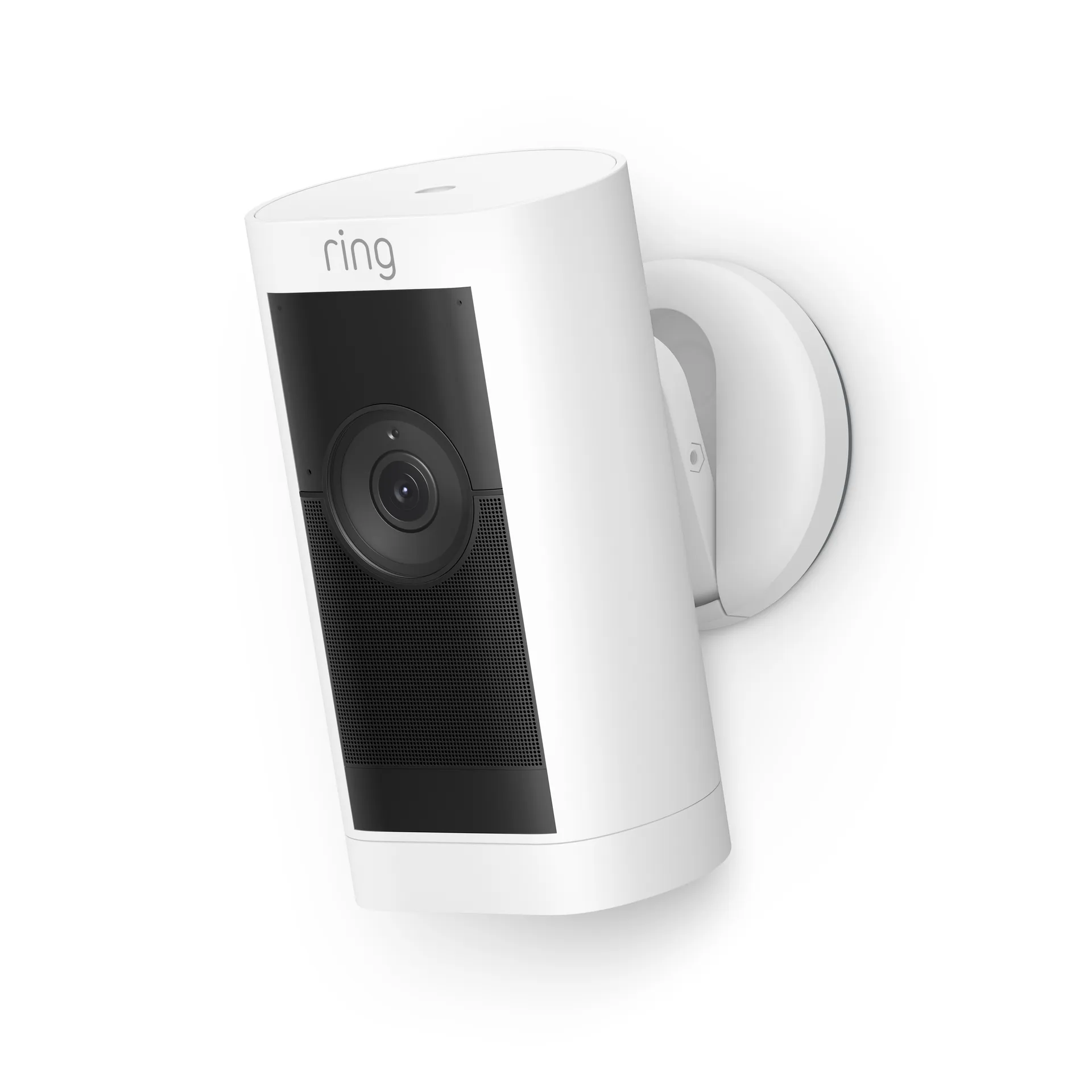 Ring Alarm and camera system — long-term review A Ring outdoor camera mounted on the exterior wall of a family home