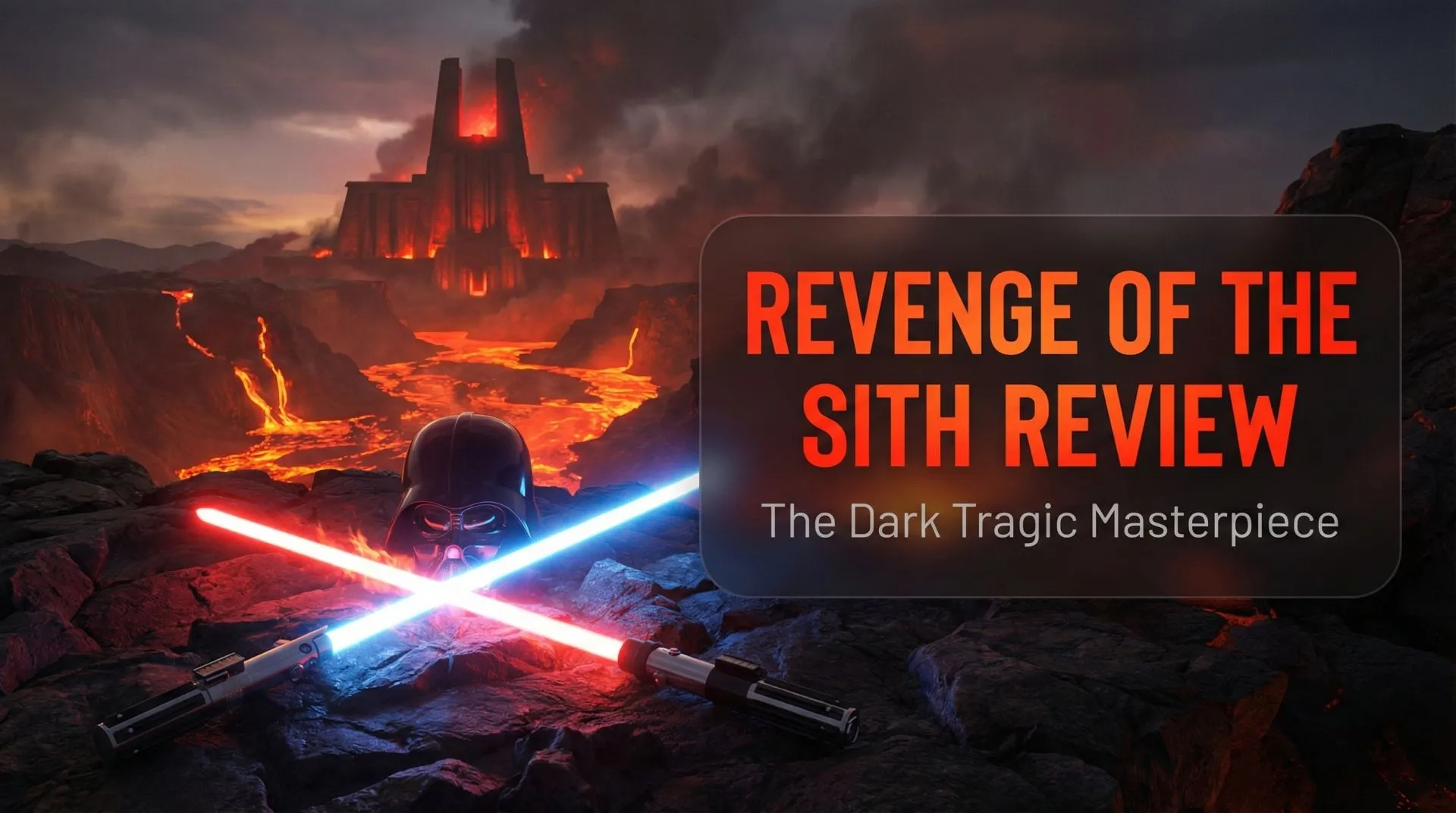 Anakin Skywalker with yellow Sith eyes leading clones into the Jedi Temple