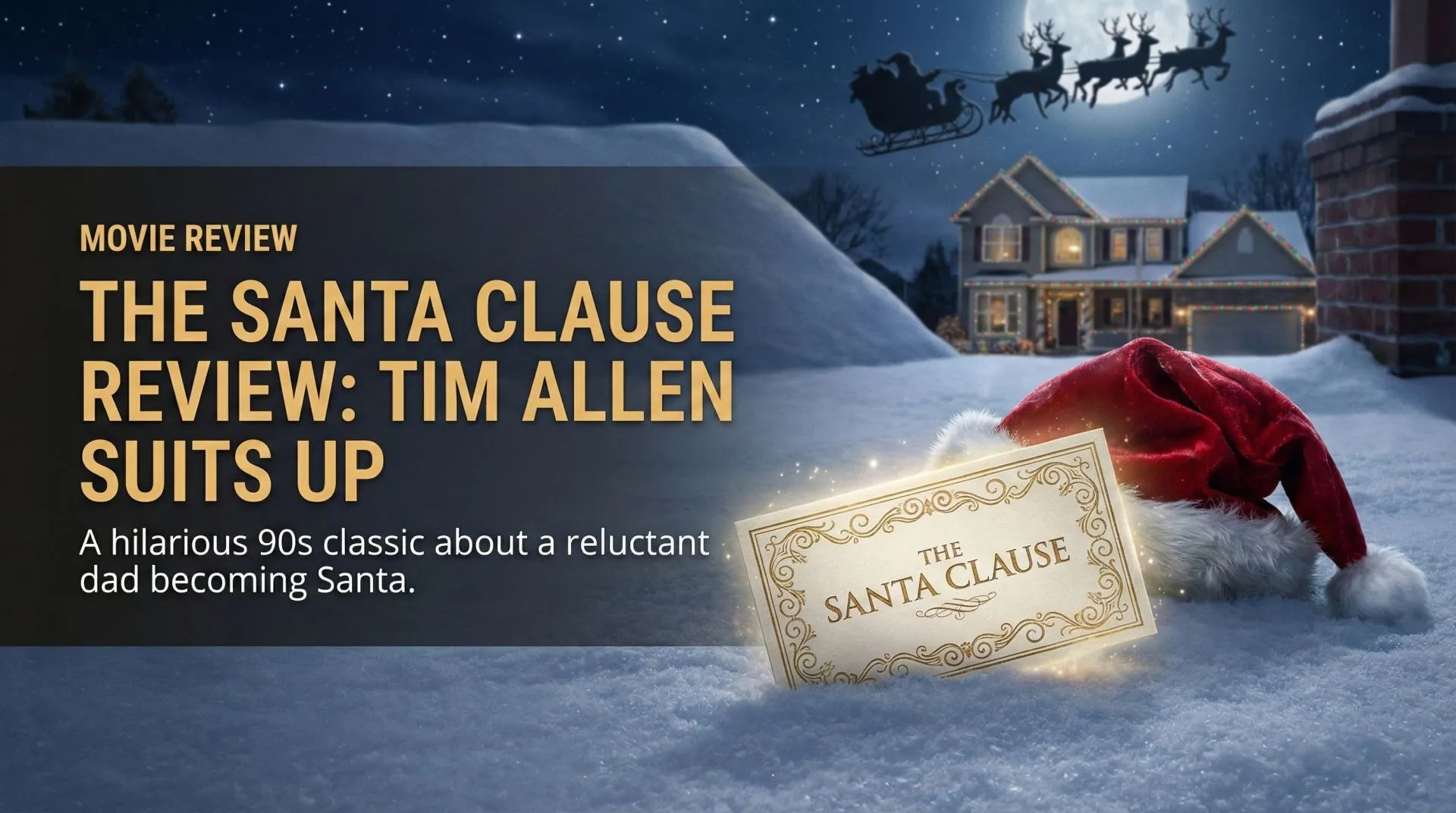Tim Allen as Scott Calvin looking shocked in the Santa suit